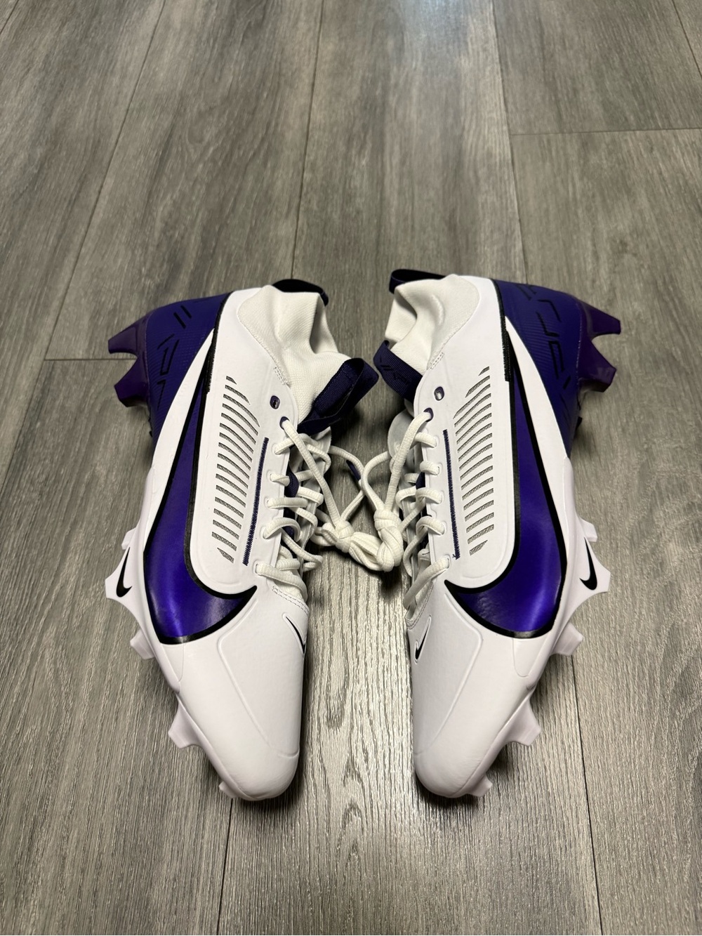 Nike Vapor Edge Pro 360 2 Football Cleats White Purple FN7759-116 Men's Size 14